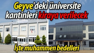 Geyve MYO'nun 2 kantini ihaleye çıkıyor