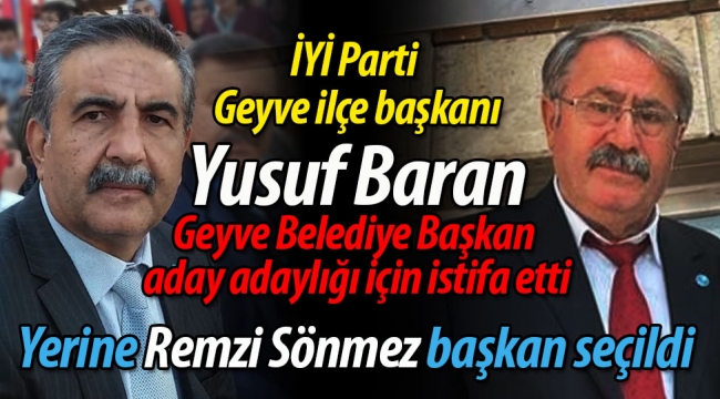 Yusuf Baran adaylık için istifa etti