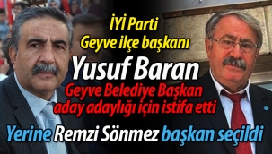 Yusuf Baran adaylık için istifa etti