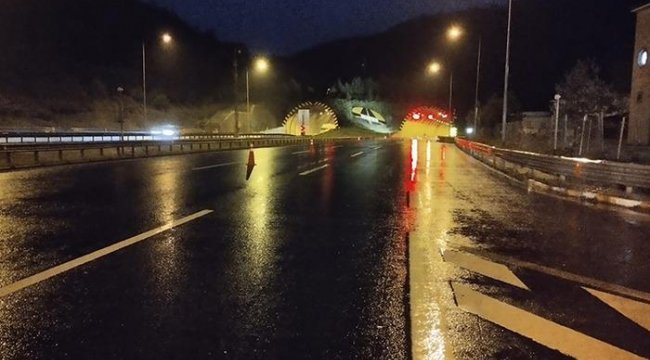 Bolu Dağı Tüneli İstanbul yönü geçici olarak kapatıldı!