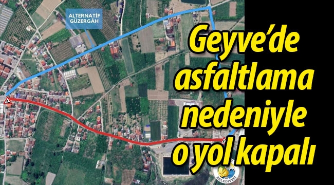 Geyve çıkışı Bayat yolunda trafik kapalı