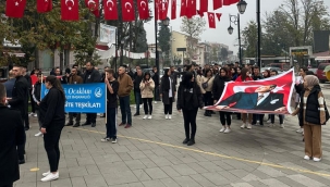 Geyve'de üniversiteli ülkücülerden ATA'ya Saygı Yürüyüşü