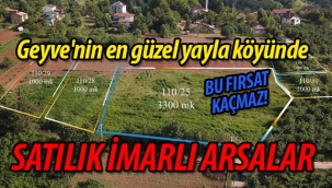 Geyve'nin en güzel yayla köyünde satılık imarlı arsalar