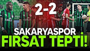 Sakaryaspor fırsat tepti! 2-2