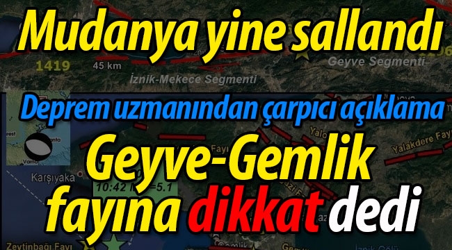 Deprem uzmanı "Geyve-Gemlik fayına dikkat" dedi