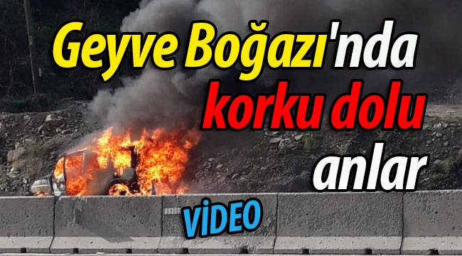 Geyve Boğazı'nda korku dolu anlar!