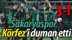 Sakaryaspor, Körfez'i duman etti: 3-1