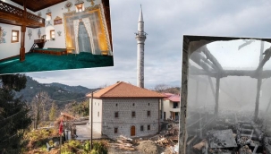 Dün ibadete açılmıştı: Bugün küle döndü
