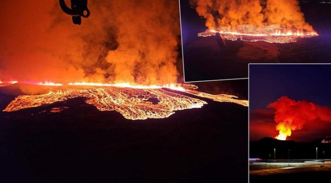 İzlanda'da yanardağ patladı: Ortalık mahşer yerine döndü!