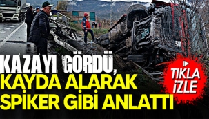 TIR yoldan çıkıp köprüden aşağı uçtu