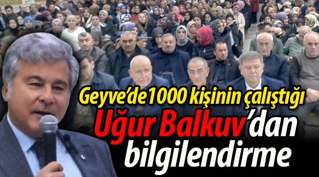 Uğur Balkuv'dan Bilgilendirme