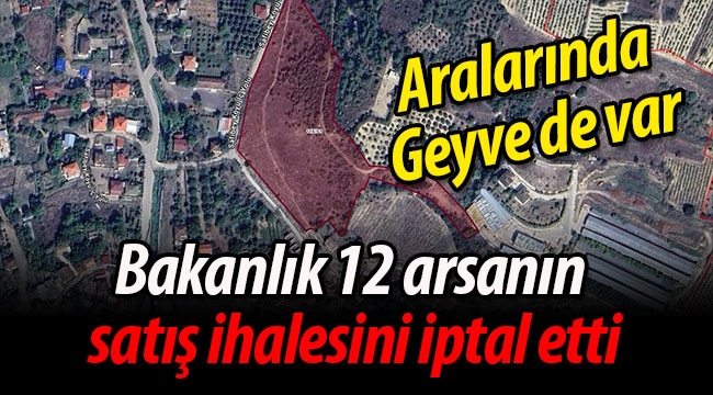 Bakanlık, 12 arsanın satış ihalesini iptal etti