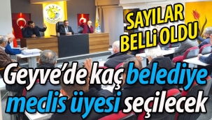Geyve'de kaç belediye meclis üyesi seçilecek?