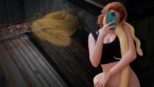 Evde piton ile karşılaştı!