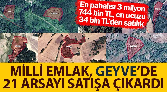 Geyve'de imarsız 21 arsa satışa çıktı!