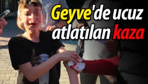 Geyve'de ucuz atlatılan kaza