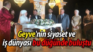 Geyve'nin siyaset ve iş dünyası bu düğünde buluştu