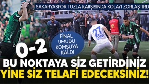 Sakaryaspor evinde yıkıldı: 0-2