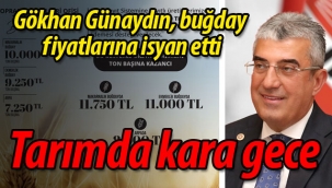 Gökhan Günaydın isyan etti; "Tarım için kara gece"
