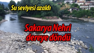 Sakarya Nehri'nde su seviyesi azaldı