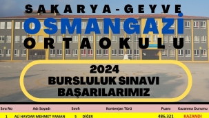 Geyve Osmangazi Ortaokulu'nun başarısı