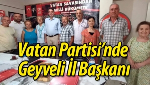 Vatan Partisi'nde Geyveli İl Başkanı 