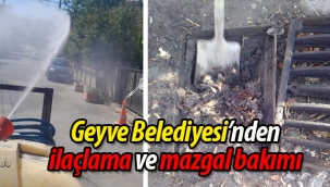 Geyve Belediyesi'nden ilaçlama ve mazgal bakımı