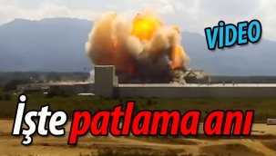 Hendek'te fabrikadaki patlama anı kamerada