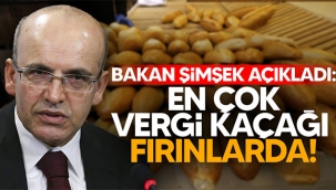 Bakan Şimşek açıkladı: En çok vergi kaçağı fırınlarda!