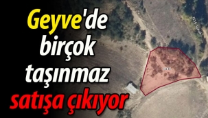Geyve'de 4 arsa satışa çıkartılıyor