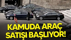 Kamuda araç satışı başlıyor!