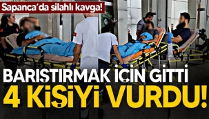 Tarafları barıştırmak için gidip 4 kişiyi vurdu!