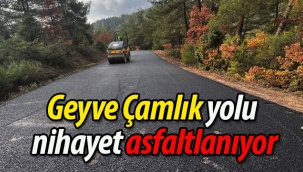 Geyve Çamlık yolu nihayet asfaltlanıyor