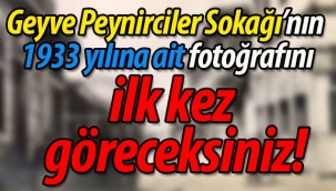 Geyve Peynirciler Sokağı'nın 1933 yılına ait fotoğrafı