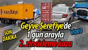 Geyve Şerefiye'de 1 gün arayla 2. zincirleme kaza