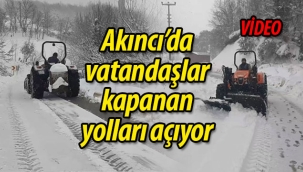 Akıncı'da vatandaşlar kapanan yolları açıyor!