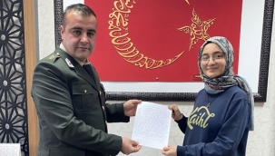 Garnizon Komutanı o mektubu takdir etti