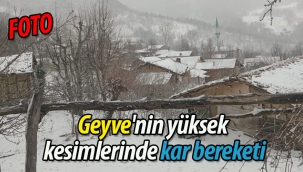 Geyve'nin yüksek kesimlerinde kar bereketi