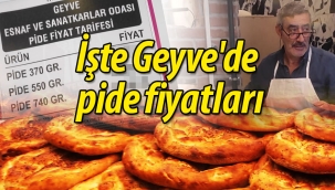 İşte Geyve'de pide fiyatları