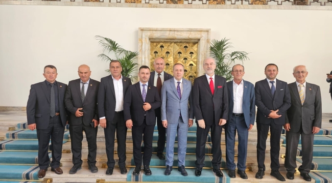 Geyveli muhtarlardan TBMM'de Murat Kaya'ya ziyaret