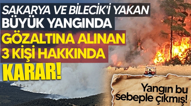 Orman yangını bu sebeple çıkmış! Gözaltına alınan 3 kişi hakkında karar