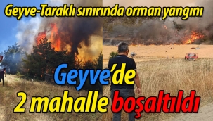 Taraklı'da büyük orman yangını! Geyve'de 2 köy boşaltıldı