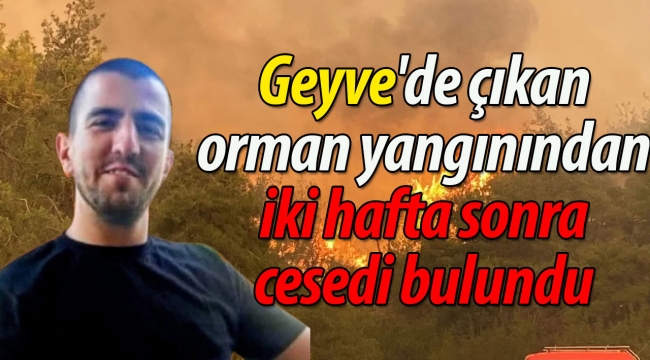 Geyve'deki orman yangınında erkek cesedi bulundu