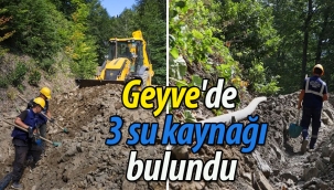 Geyve'de 3 yeni su kaynağı bulundu