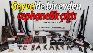 Geyve'de bir evden cephanelik çıktı! 