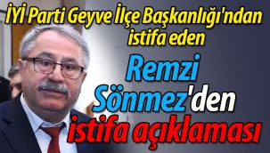 Remzi Sönmez'den istifa açıklaması