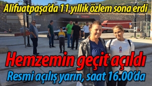 Alifuatpaşa'da hemzemin geçit 11 yıl sonra yayalara açıldı