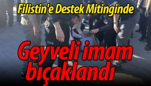 Mitingde Geyveli İmam Bıçaklandı:1 Yaralı 