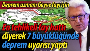 Deprem uzmanından korkutan Geyve Fayı