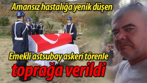 Emekli astsubay askeri törenle son yolculuğuna uğurlandı